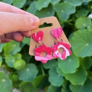Candy Heart Handmade Earrings